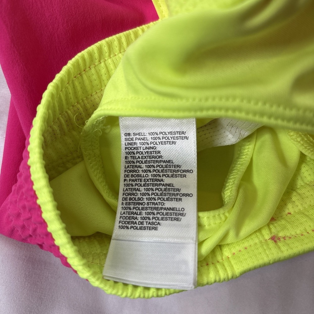 The North‎ Face GTD Women's Small Running Shorts Azalea Pink Dayglo Yellow - Picture 9 of 9